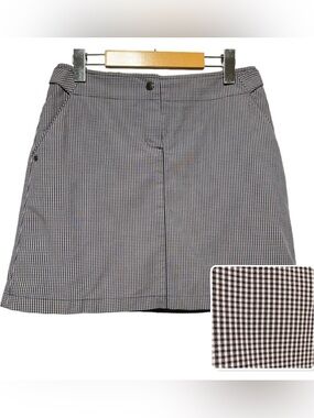 CUTTER & BUCK Gingham Golf Skort Preppy Minimalist Golfcore